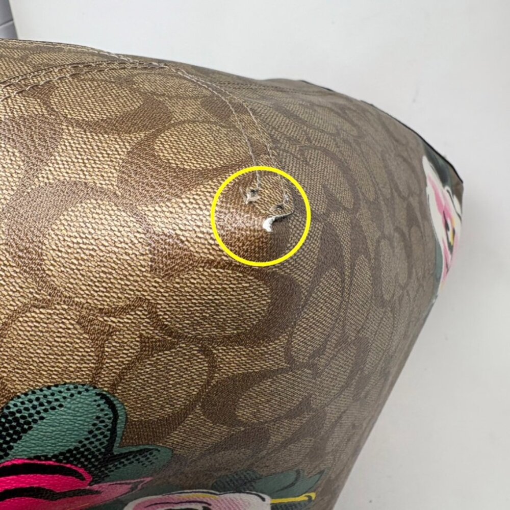 Coach City Women's Tote in Signature Canvas with Vintage Rose Print - Picture 3 of 6